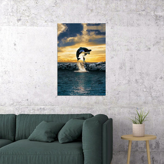 Free Willy Vintage Classic Adventure Movie Poster Wall Art Print Home Wall Decor - xonomax