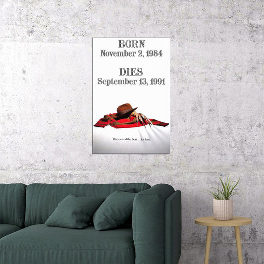 Freddy's Dead Vintage Classic Horror Movie Poster Wall Art Print Home Wall Decor - xonomax