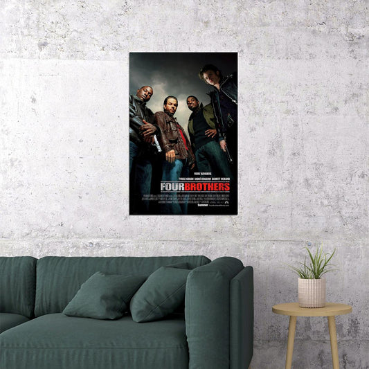 Four Brothers Vintage Classic Action Movie Poster Wall Art Print Home Wall Decor - xonomax
