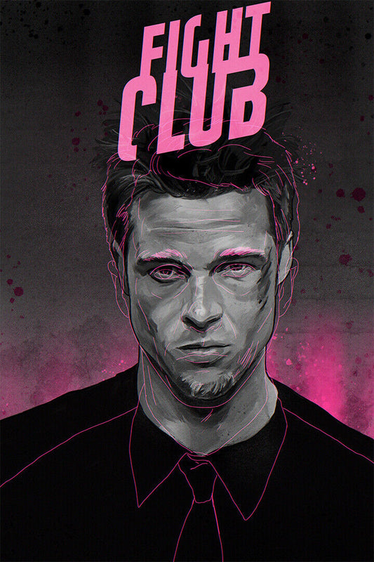 Fight Club Vintage Classic Action Movie Poster Wall Art Print Home Wall Decor - xonomax