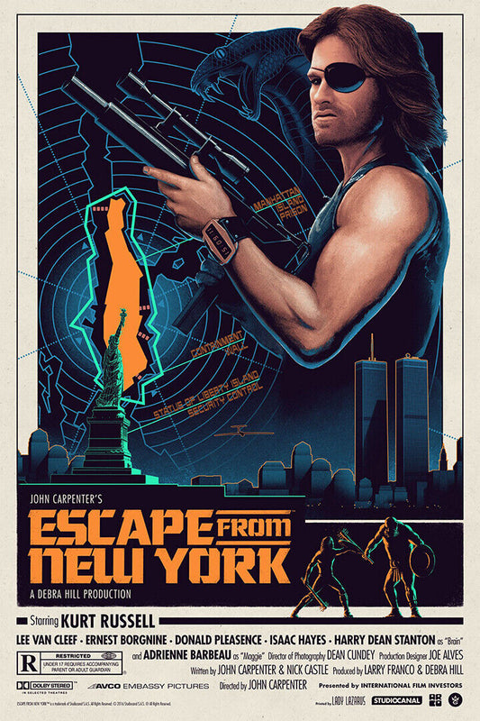 Escape From New York Vintage Classic Movie Poster Wall Art Print Home Wall Decor - xonomax