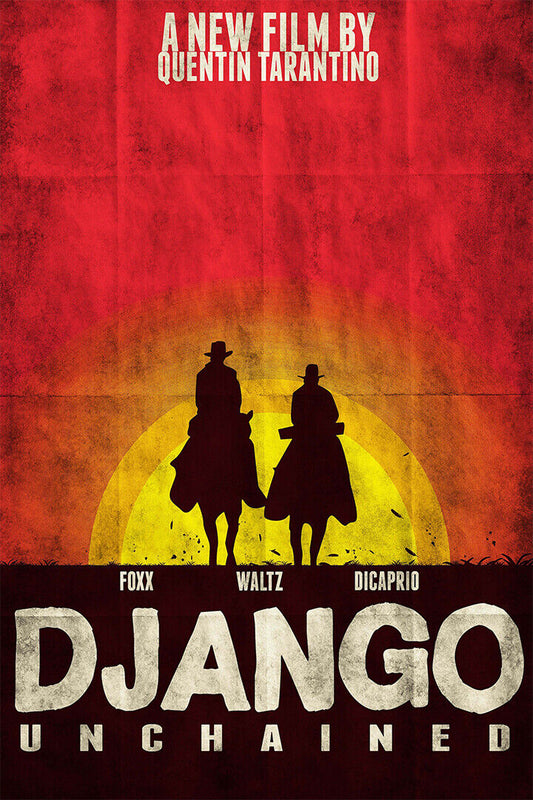 Django Unchained Vintage Action Movie Poster Wall Art Print Home Wall Decor - xonomax