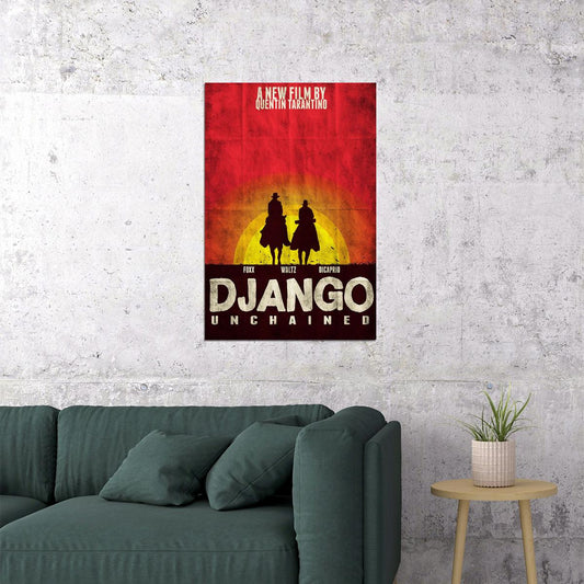 Django Unchained Vintage Action Movie Poster Wall Art Print Home Wall Decor - xonomax