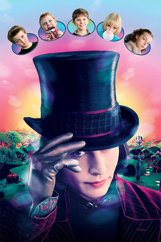 Charlie Chocolate Factory Vintage Movie Cinema Poster Wall Art Print Home Wall Decor - xonomax