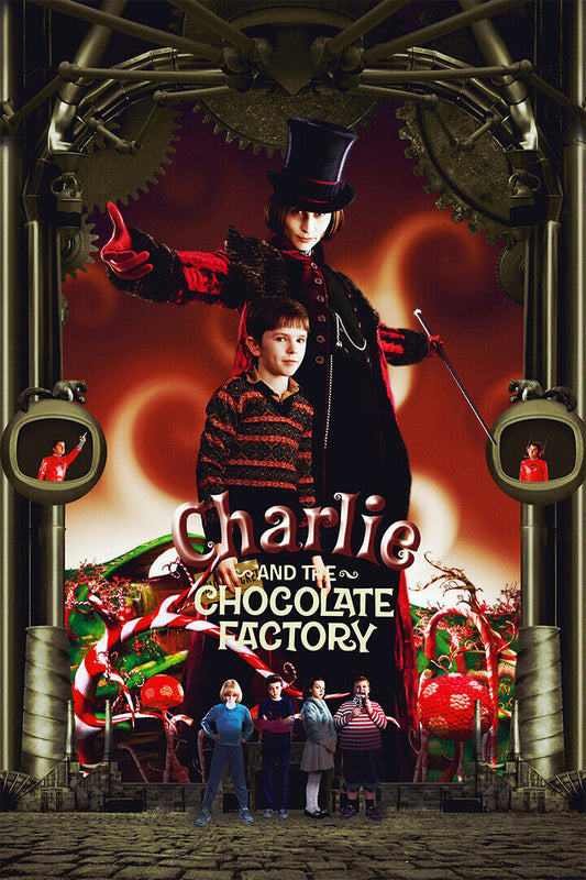 Charlie Chocolate Factory Vintage Classic Movie Poster Wall Art Print Home Wall Decor - xonomax