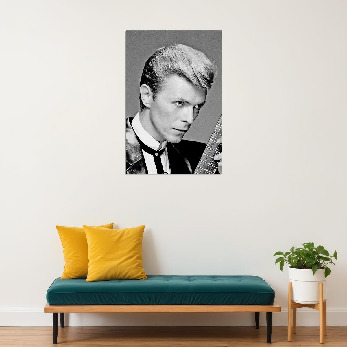 David Bowie Celebrity Singer Song Lyrics Writer Poster Wall Art Print Home Wall Decor - xonomax