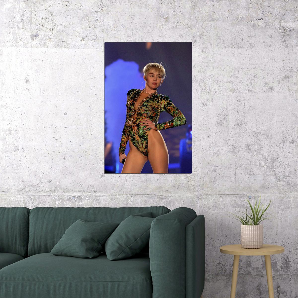 Miley Cyrus Singer Concert Actor Artist Star Poster Wall Art Print Home Wall Decor - xonomax