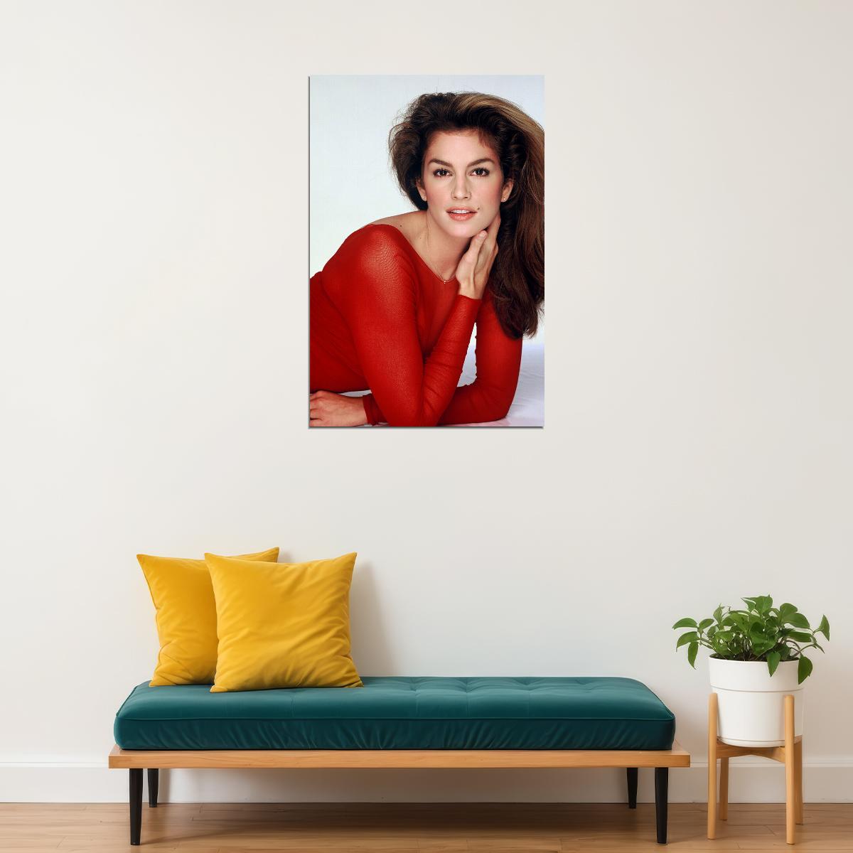 Cindy Crawford 80's 90's Teen Movie Actor Model Poster Wall Art Print Home Wall Decor - xonomax