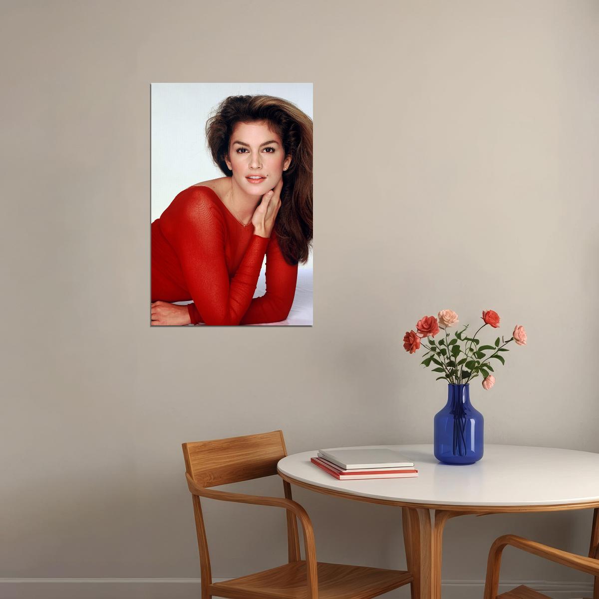 Cindy Crawford 80's 90's Teen Movie Actor Model Poster Wall Art Print Home Wall Decor - xonomax