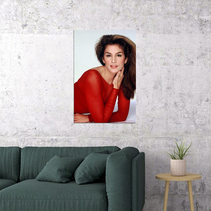 Cindy Crawford 80's 90's Teen Movie Actor Model Poster Wall Art Print Home Wall Decor - xonomax