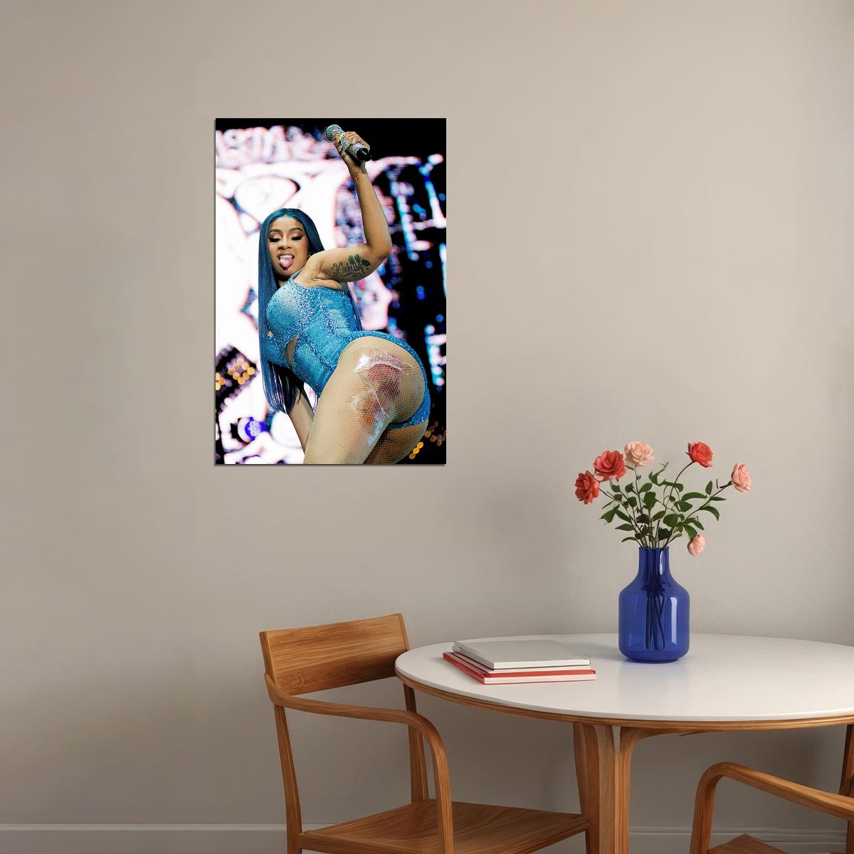 Cardi B Celebrity Singer Movie Actor Poster Wall Art Print Home Wall Decor - xonomax