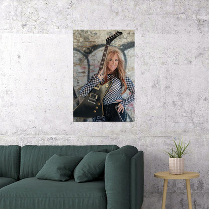 Lita Ford Hollywood Tv Celebrated Artist Poster Wall Art Print Home Wall Decor - xonomax