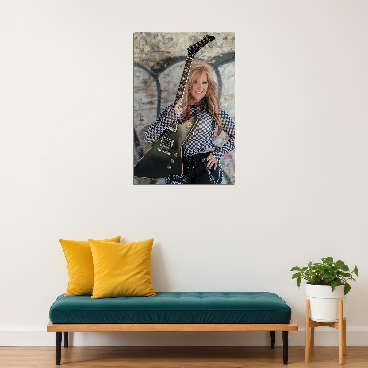 Lita Ford Hollywood Tv Celebrated Artist Poster Wall Art Print Home Wall Decor - xonomax