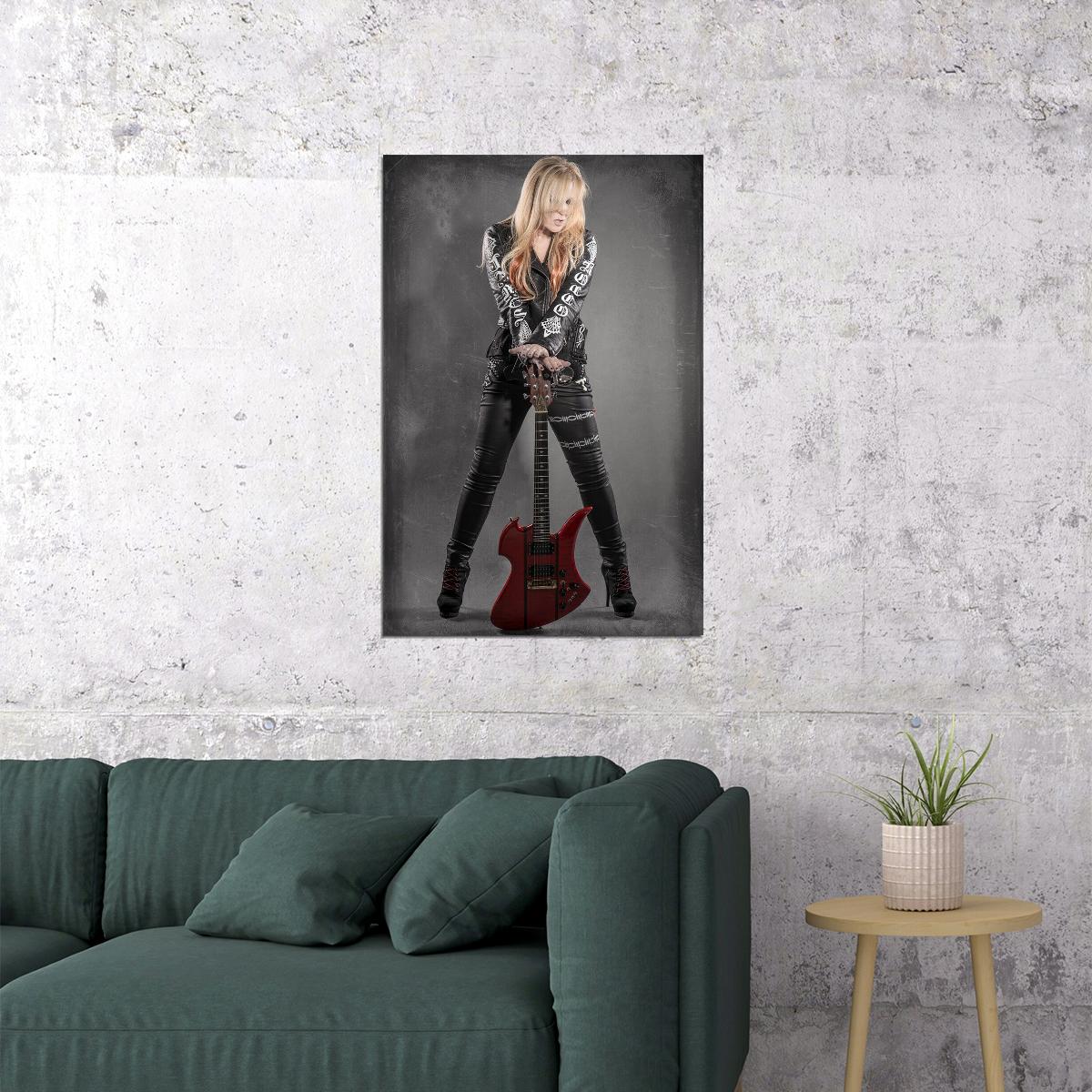 Lita Ford Hollywood Tv Movie Guitarist Artist Poster Wall Art Print Home Wall Decor - xonomax