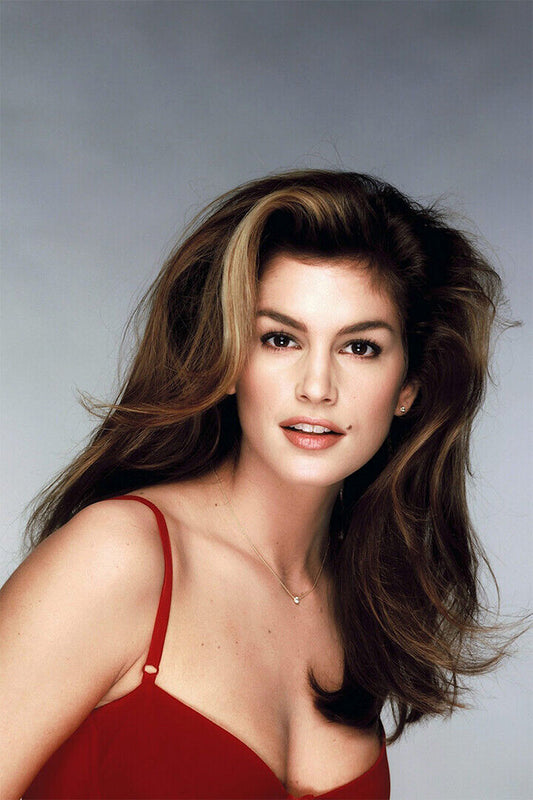 Cindy Crawford 80s 90s Vintage Actor Model Poster Wall Art Print Home Wall Decor - xonomax