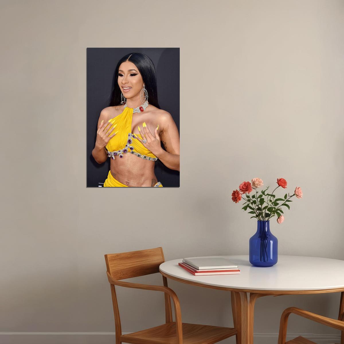 Cardi B Hollywood Celebrity Rapper Singer Poster Wall Art Print Home Wall Decor - xonomax