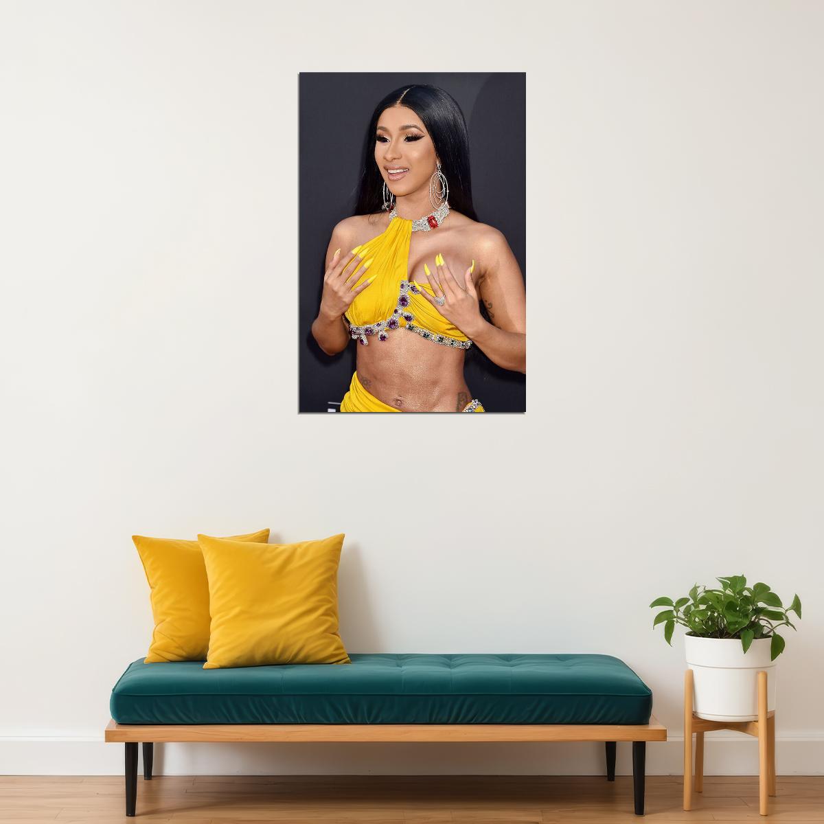 Cardi B Hollywood Celebrity Rapper Singer Poster Wall Art Print Home Wall Decor - xonomax