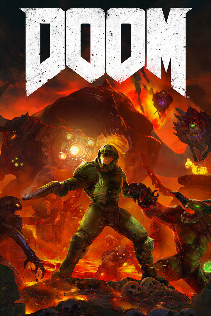 Doom Action War Video Game Pc Xbox One Ps4 Poster Wall Art Print Home Wall Decor - xonomax