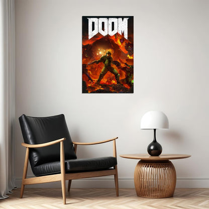 Doom Action War Video Game Pc Xbox One Ps4 Poster Wall Art Print Home Wall Decor - xonomax