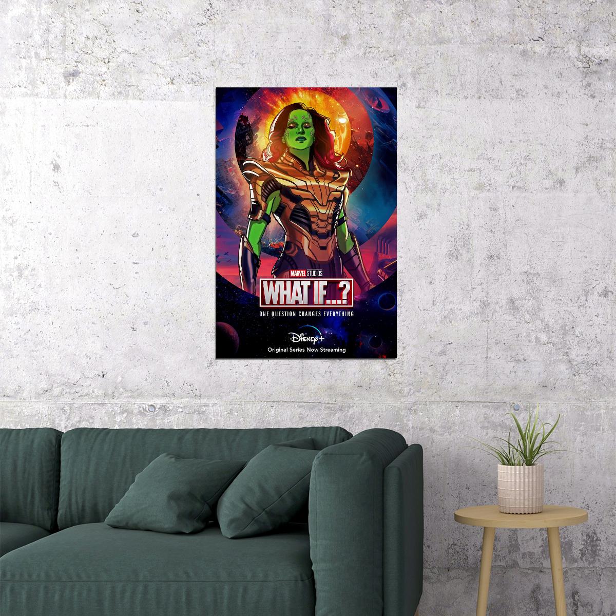 What If...? Full Character Movie 2021 Green Hero Poster Wall Art Print Home Wall Decor - xonomax