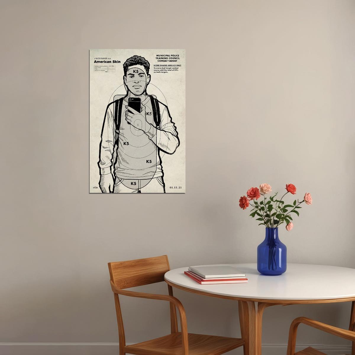 American Skin Movie 2021 Drama Thriller Poster Wall Art Print Home Wall Decor - xonomax