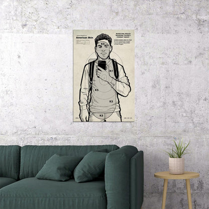 American Skin Movie 2021 Drama Thriller Poster Wall Art Print Home Wall Decor - xonomax