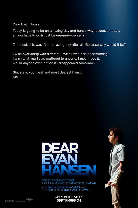 Dear Evan Hansen Movie 2021 Drama Musical Poster Wall Art Print Home Wall Decor - xonomax