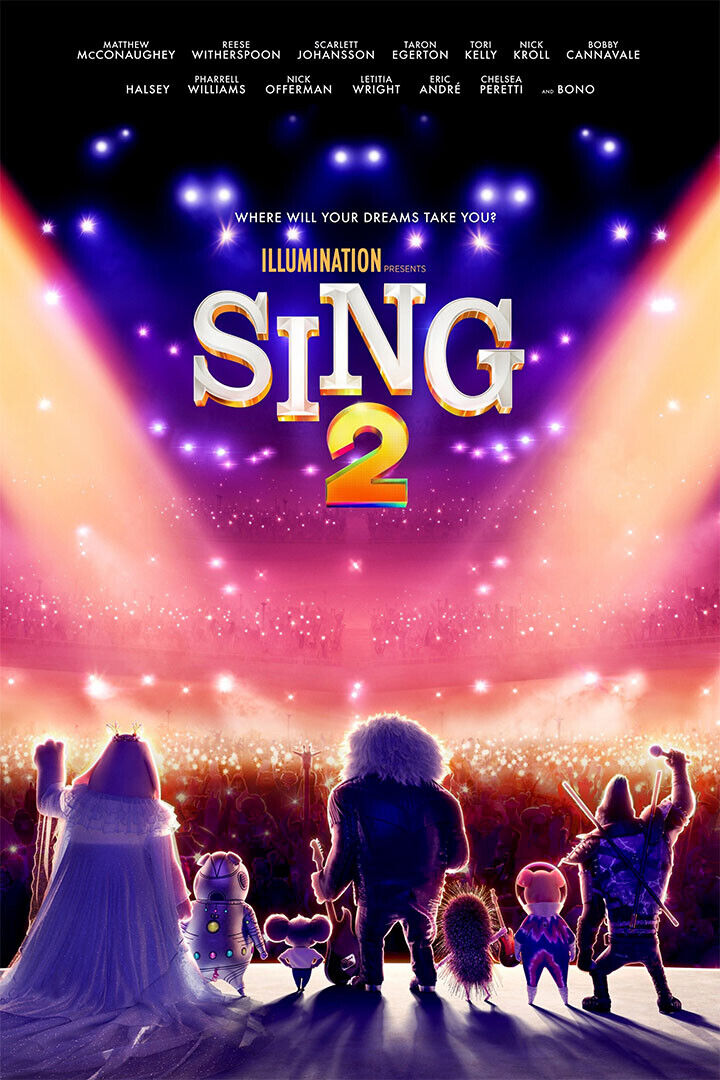 Sing 2 Movie 2021 Action Comedy Animation Poster Wall Art Print Home Wall Decor - xonomax