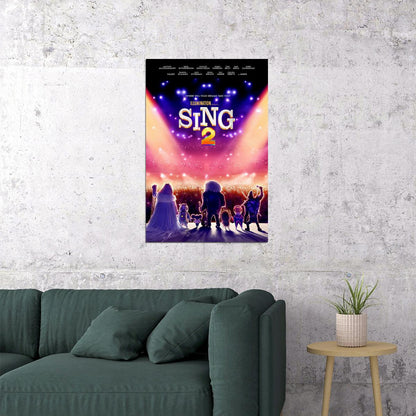 Sing 2 Movie 2021 Action Comedy Animation Poster Wall Art Print Home Wall Decor - xonomax