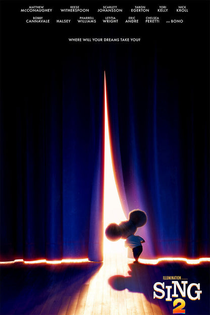 Sing 2 Movie 2021 Animation Action Comedy Poster Wall Art Print Home Wall Decor - xonomax