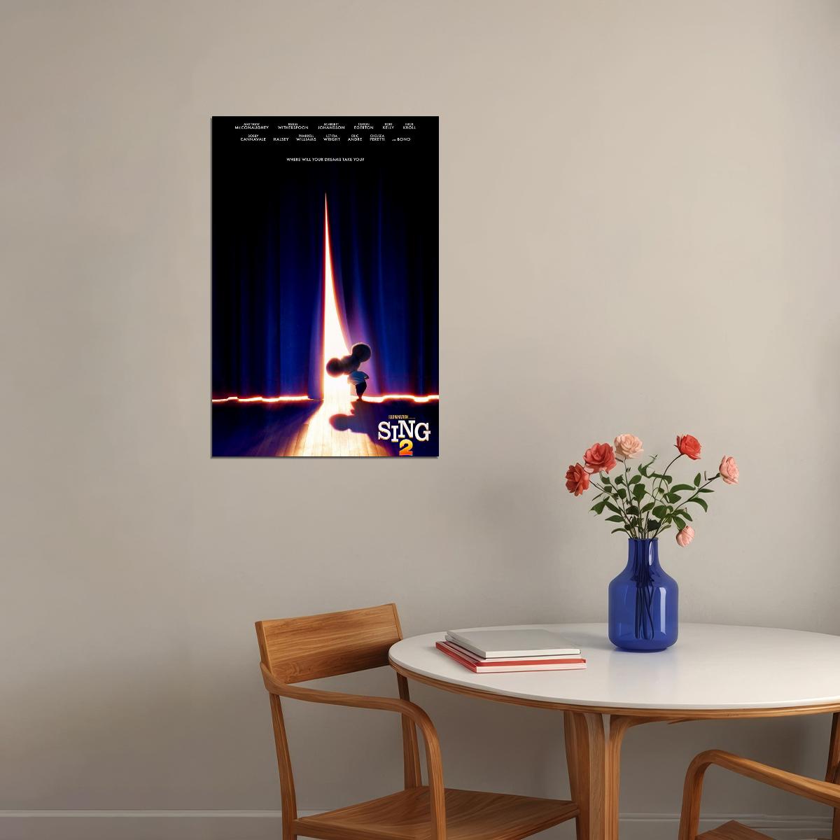 Sing 2 Movie 2021 Animation Action Comedy Poster Wall Art Print Home Wall Decor - xonomax