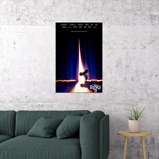 Sing 2 Movie 2021 Animation Action Comedy Poster Wall Art Print Home Wall Decor - xonomax