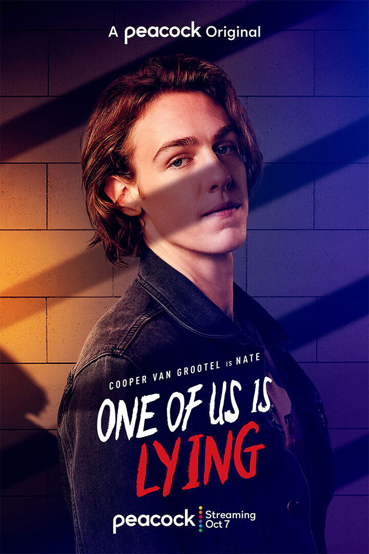 One Of Us Is Lying Full Character Movie 2021 Blue And Red Poster Wall Art Print Home Wall Decor - xonomax