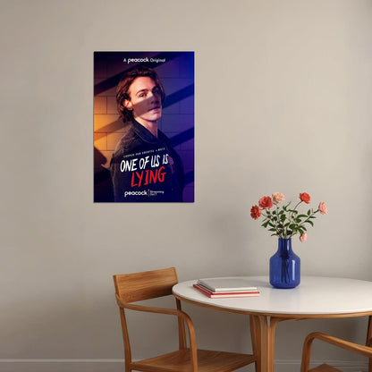One Of Us Is Lying Full Character Movie 2021 Blue And Red Poster Wall Art Print Home Wall Decor - xonomax