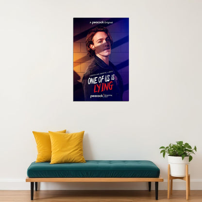 One Of Us Is Lying Full Character Movie 2021 Blue And Red Poster Wall Art Print Home Wall Decor - xonomax