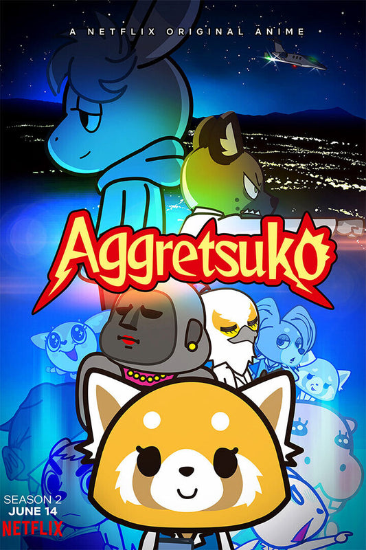 Aggretsuko 2 Movie 2021 Comedy Drama Animation Poster Wall Art Print Home Wall Decor - xonomax