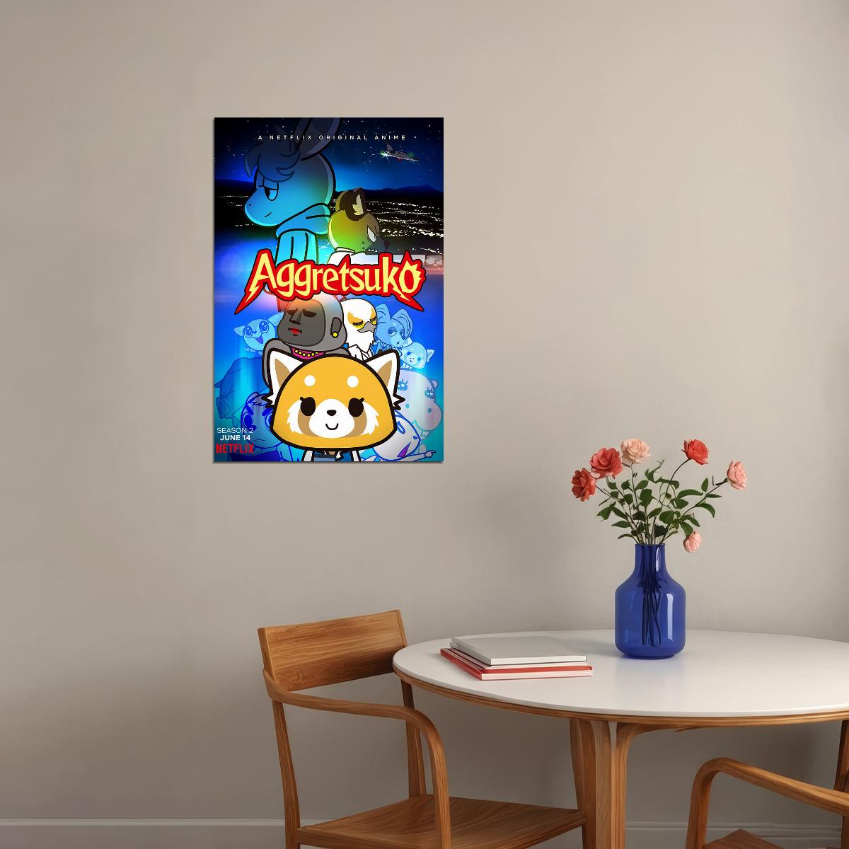 Aggretsuko 2 Movie 2021 Comedy Drama Animation Poster Wall Art Print Home Wall Decor - xonomax