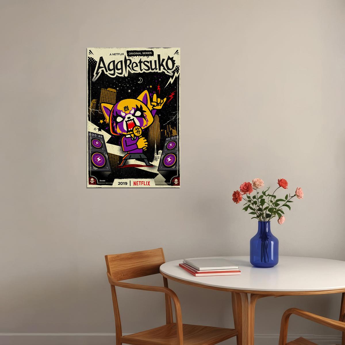 Aggretsuko 2 Movie 2021 Animation Comedy Drama Poster Wall Art Print Home Wall Decor - xonomax