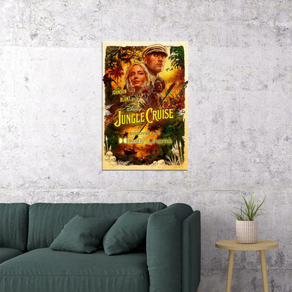 Jungle Cruise Full Character Movie 2021 Riverboat Poster Wall Art Print Home Wall Decor - xonomax