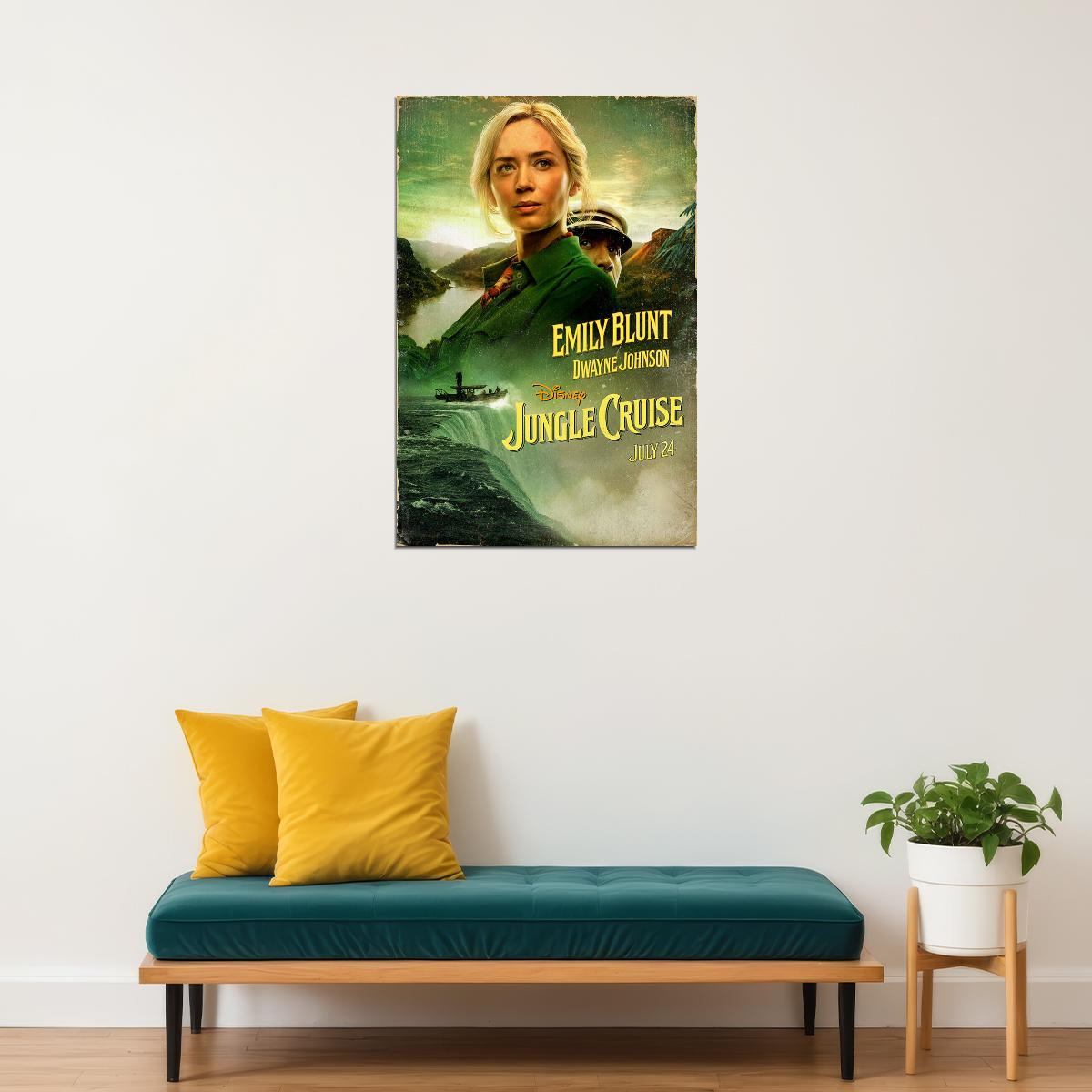 Jungle Cruise Full Character Movie 2021 Adventure Poster Wall Art Print Home Wall Decor - xonomax