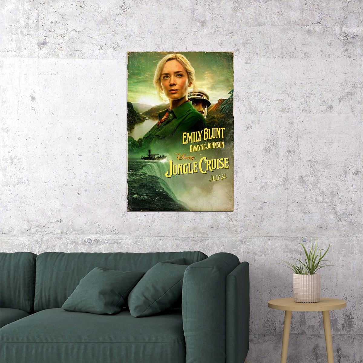 Jungle Cruise Full Character Movie 2021 Adventure Poster Wall Art Print Home Wall Decor - xonomax