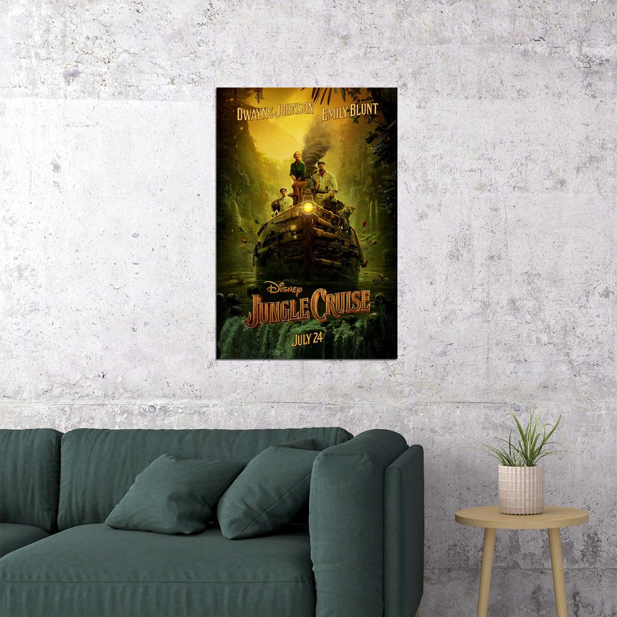 Jungle Cruise Full Character Movie 2021 Comedy Poster Wall Art Print Home Wall Decor - xonomax