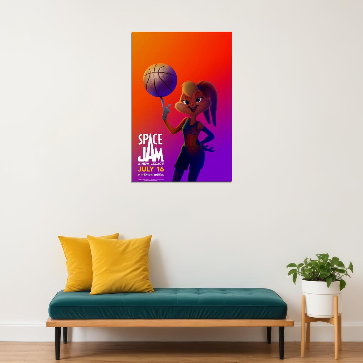 Space Jam A New Legacy Movie 2021 Comedy Animation Poster Wall Art Print Home Wall Decor - xonomax