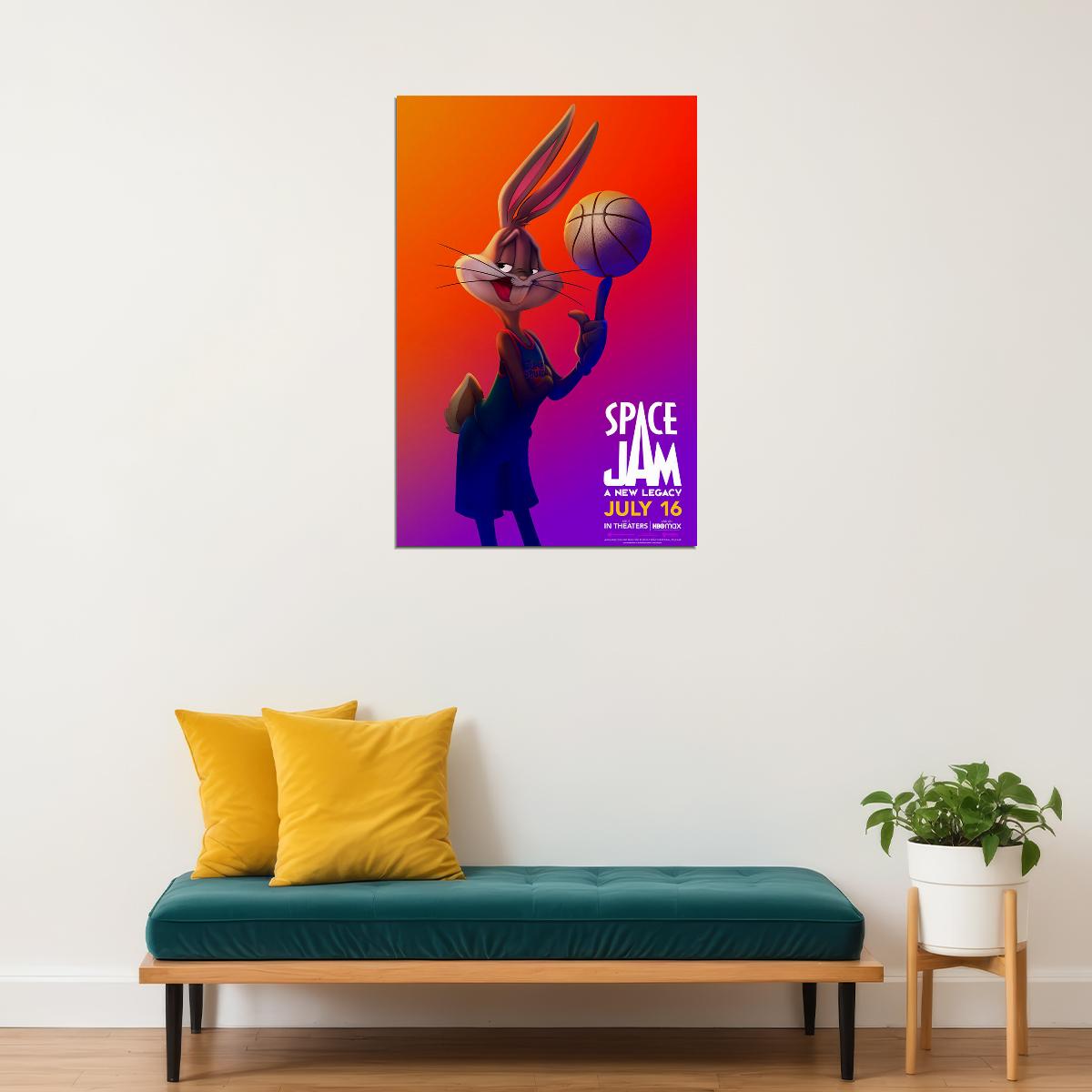 Space Jam A New Legacy Movie 2021 Action Animation Poster Wall Art Print Home Wall Decor - xonomax