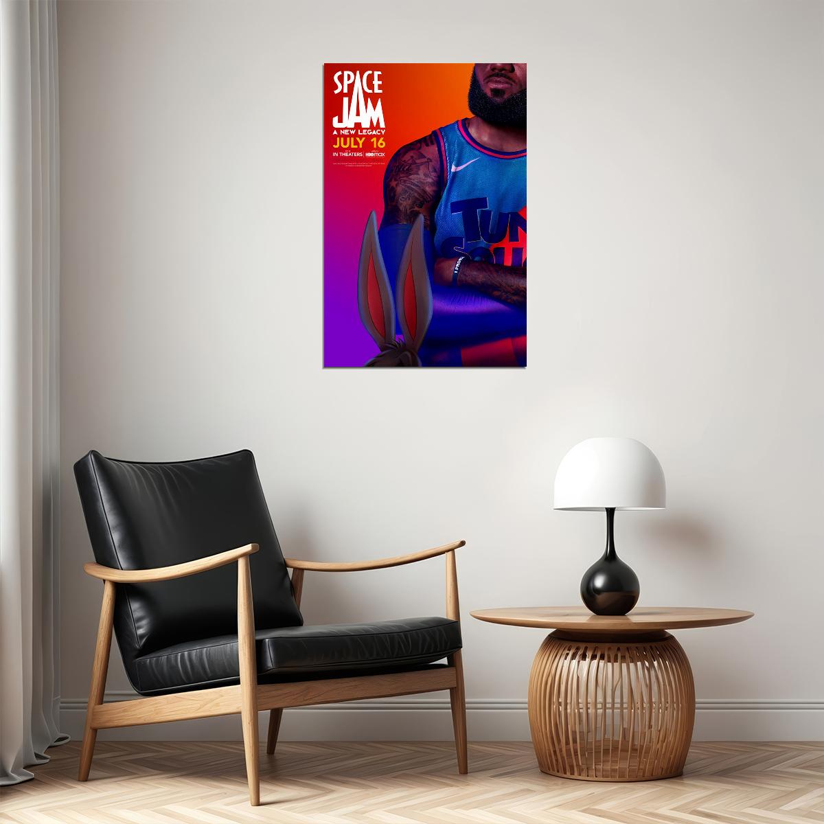 Space Jam A New Legacy Movie 2021 Animation Action Poster Wall Art Print Home Wall Decor - xonomax