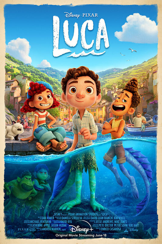 Luca Full Character Movie 2021 Comedy Animation Poster Wall Art Print Home Wall Decor - xonomax
