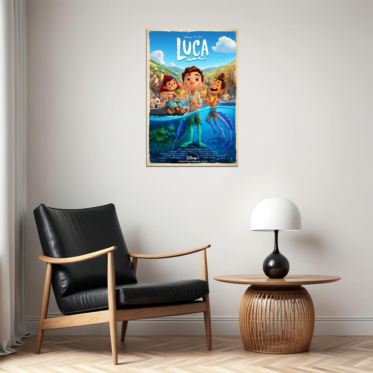Luca Full Character Movie 2021 Comedy Animation Poster Wall Art Print Home Wall Decor - xonomax