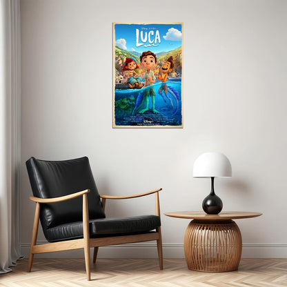 Luca Full Character Movie 2021 Comedy Animation Poster Wall Art Print Home Wall Decor - xonomax