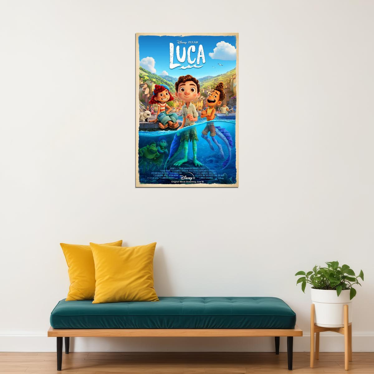 Luca Full Character Movie 2021 Comedy Animation Poster Wall Art Print Home Wall Decor - xonomax