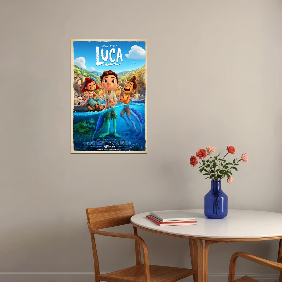 Luca Full Character Movie 2021 Comedy Animation Poster Wall Art Print Home Wall Decor - xonomax
